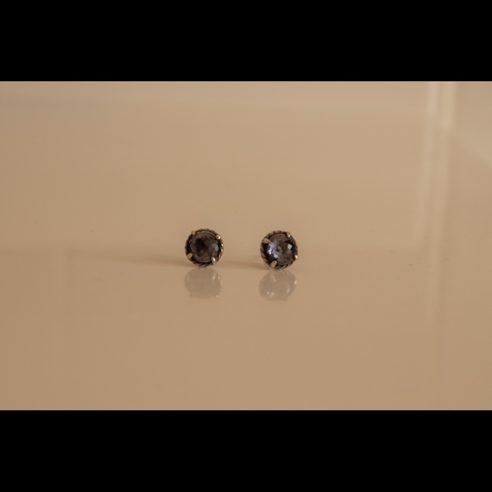 David Yurman Chatelaine Earrings with Black Orchid.